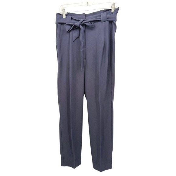 Express Pants - Express Dress Pants High Waist Tie Belt Paperbag Office Attire Career Trousers 4